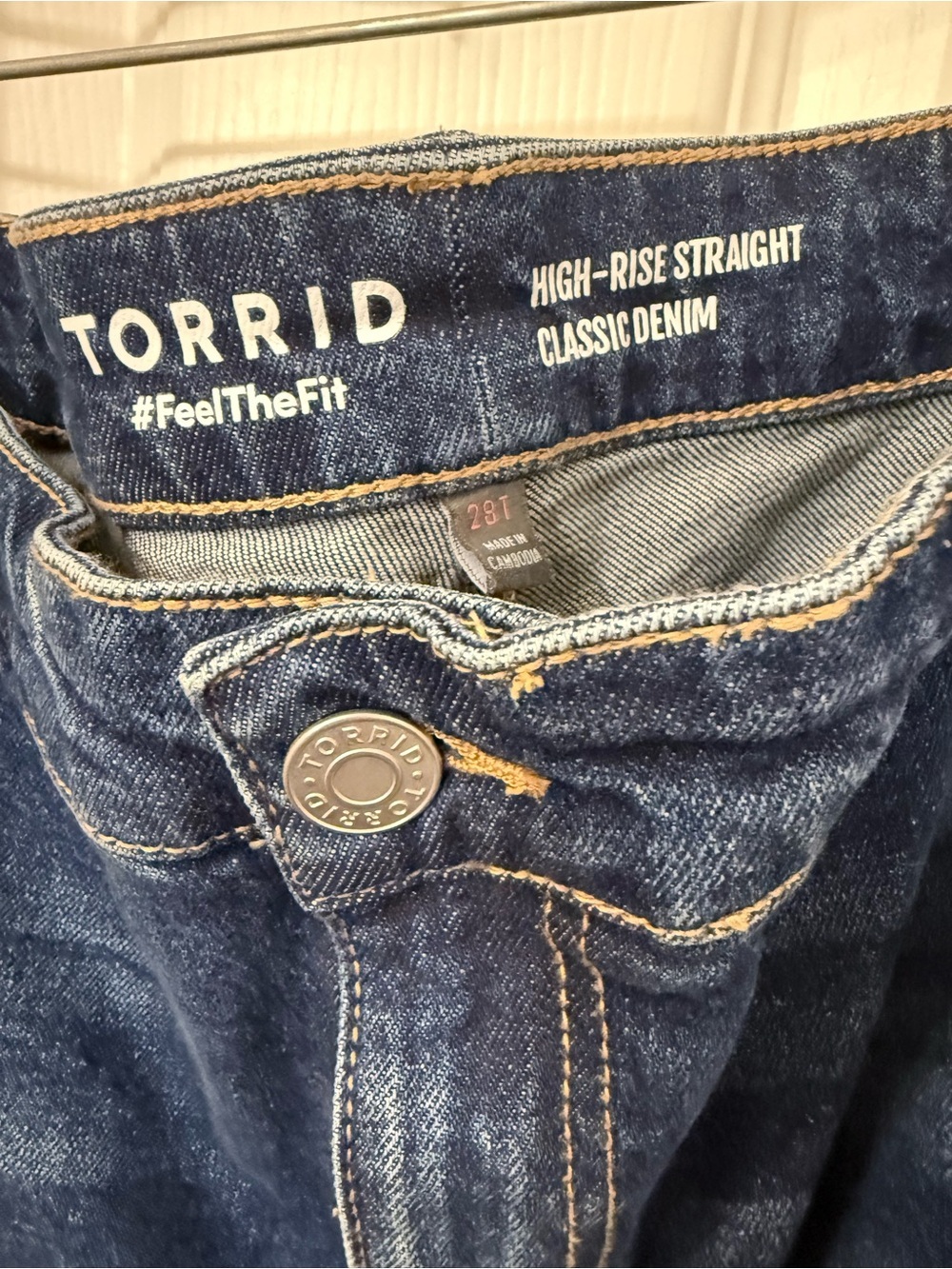 Torrid Feel The Fit Dark Blue Straight Leg Jeans - Picture 2 of 7